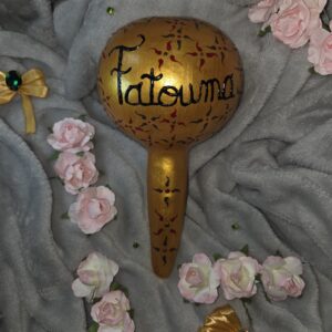 Une louche / galama / xalame pour invité personnalisée avec des décorations